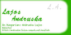 lajos andruska business card